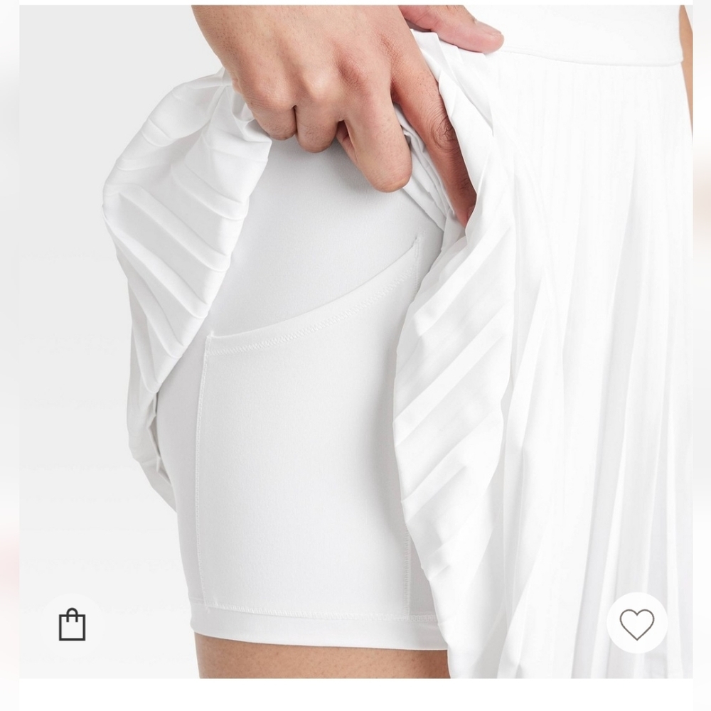 NWT All In Motion Pleated Active Dress White Small - Picture 4 of 4